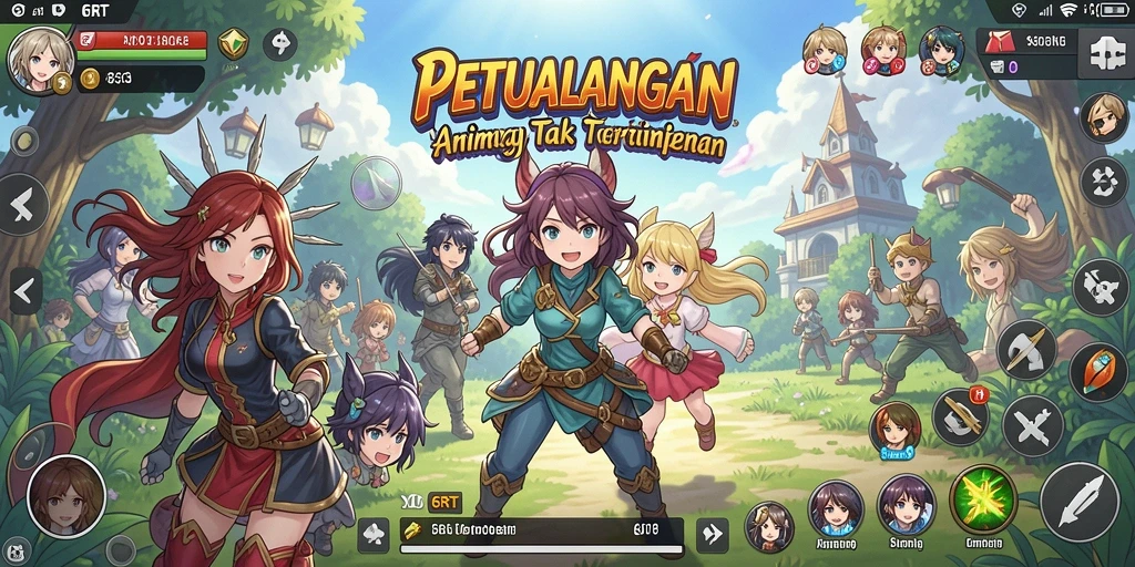 Tampilan gameplay menarik dari 6RT di dunia Anime.