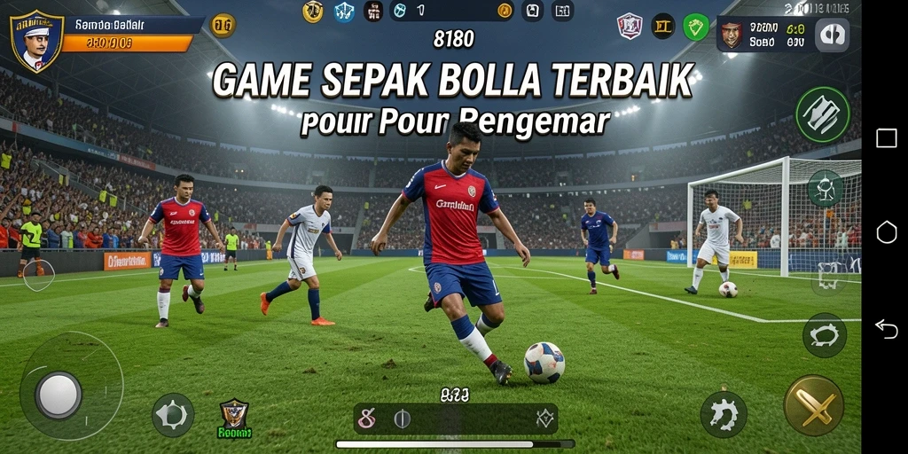 Gambar menunjukkan aksi menyerang dalam permainan sepak bola 8180.