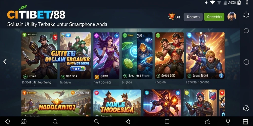 Tampilan antarmuka pengguna CITIBET88 yang ramah dan fungsional.