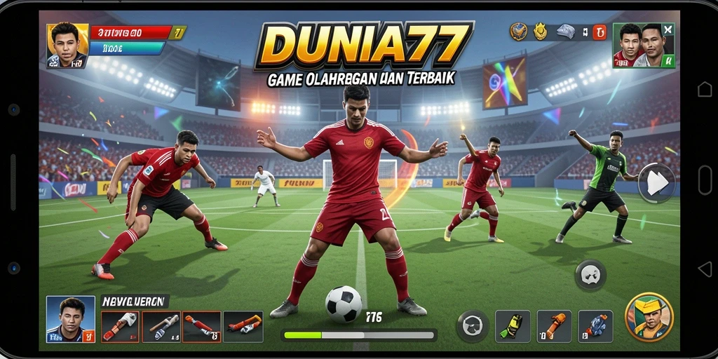 Tampilan gameplay menarik pada DUNIA77 dengan aksi olahraga yang dinamis.