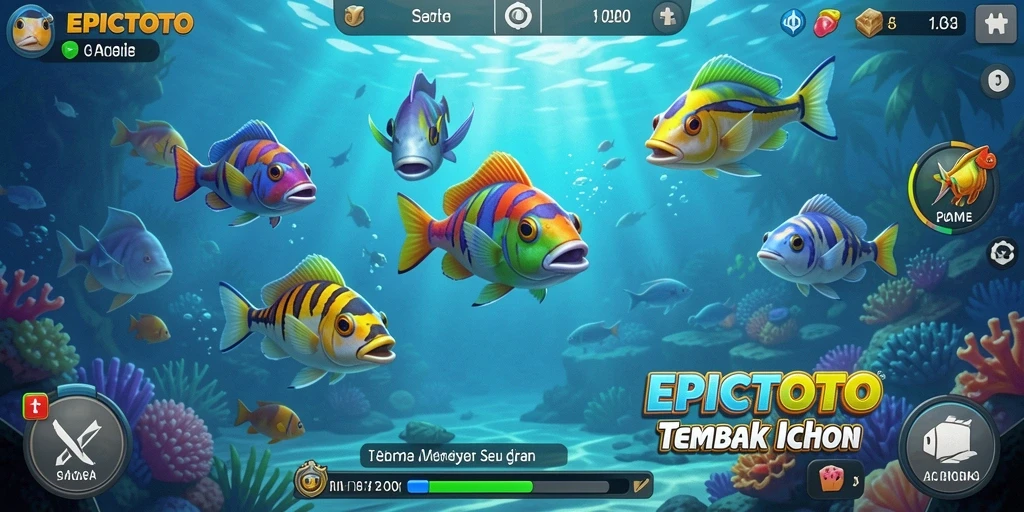 Tampilan gameplay Tembak Ikan yang seru dan interaktif.