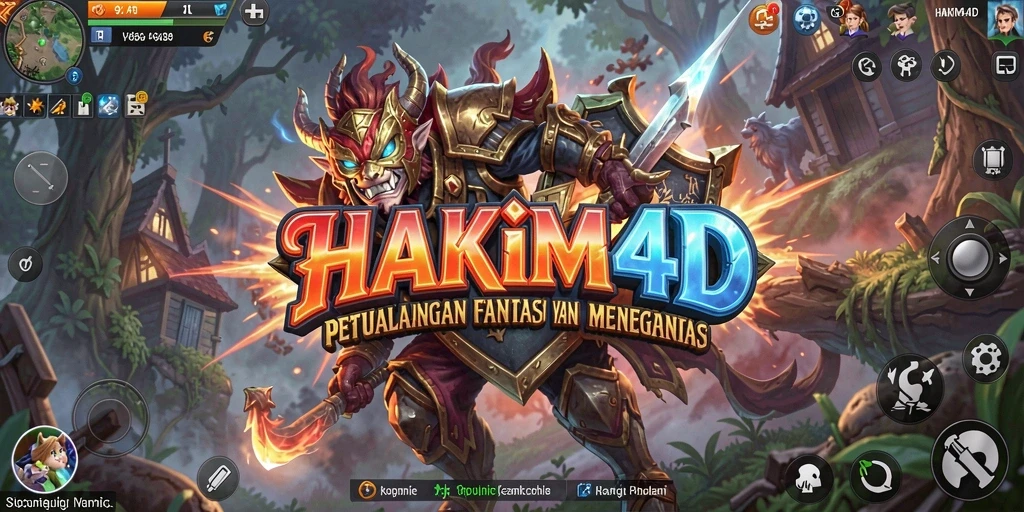 Screenshot menunjukkan aksi seru dalam permainan ARPG HAKIM4D.