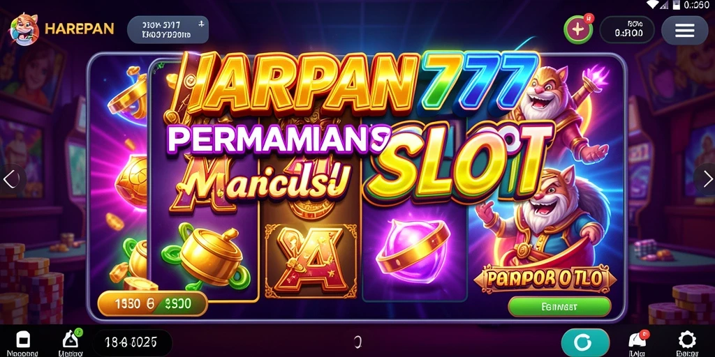 Tampilan menakjubkan gameplay slot di HARAPAN777.