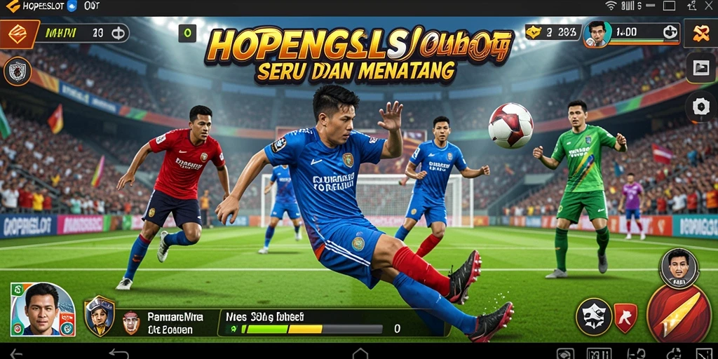 Screenshot gameplay HOPENGSLOT dengan tampilan penuh aksi olahraga.