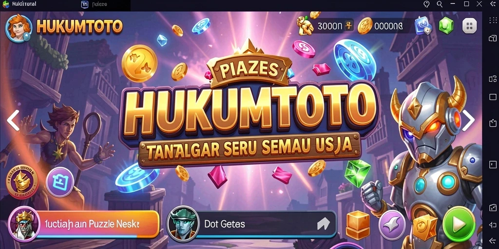 Tampilan menarik dari gameplay HUKUMTOTO dengan berbagai teka-teki.
