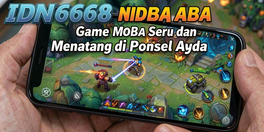 Tangkapan layar gameplay IDN668 menampilkan aksi seru dalam pertempuran MOBA.