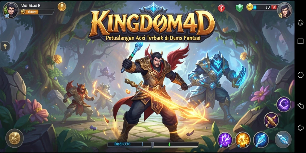 Tangkapan layar gameplay ARPG KINGDOM4D yang mendebarkan.