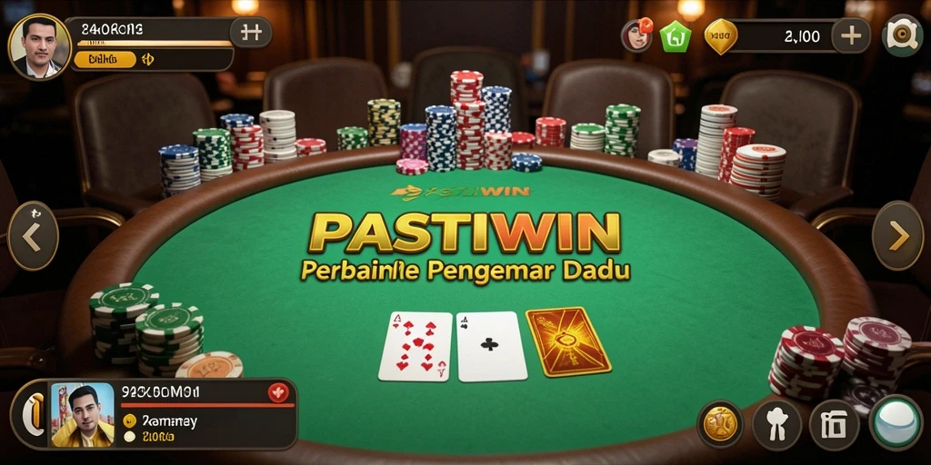 Tampilan gameplay Poker yang seru di PASTIWIN.