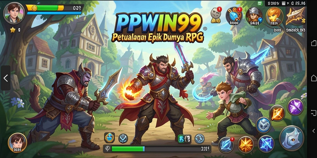 Screenshot menampilkan aksi seru dalam PPWIN99, penuh petualangan RPG.
