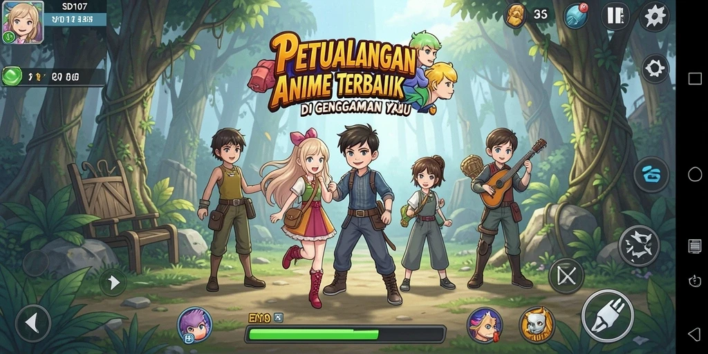 Gameplay menarik SD107 dalam grafik anime yang memukau.