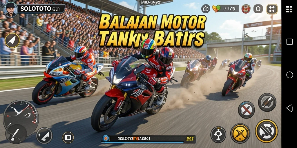 Gameplay mendebarkan di dunia balapan motor SOLOTOTO.