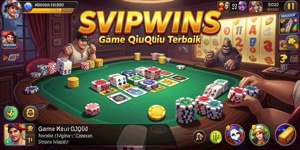 Screenshot gameplay <strong>SVIPWINS</strong> menampilkan aksi seru di permainan QiuQiu.