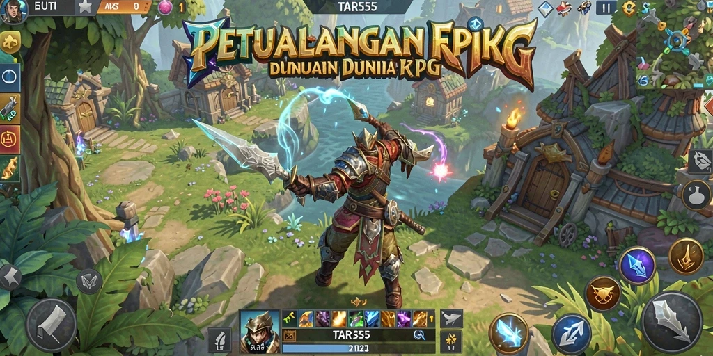 Tangkapan layar TAR555 menampilkan aksi pertarungan RPG yang seru.