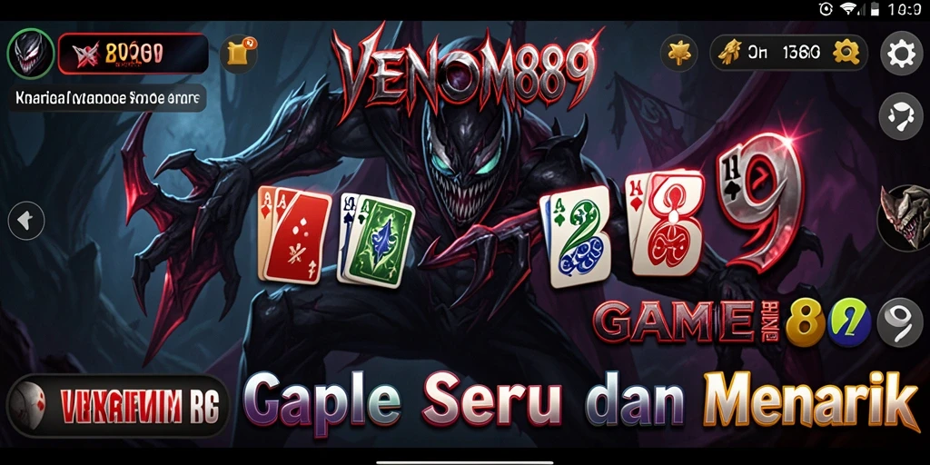 Tampilan seru gameplay Gaple dalam VENOM889.