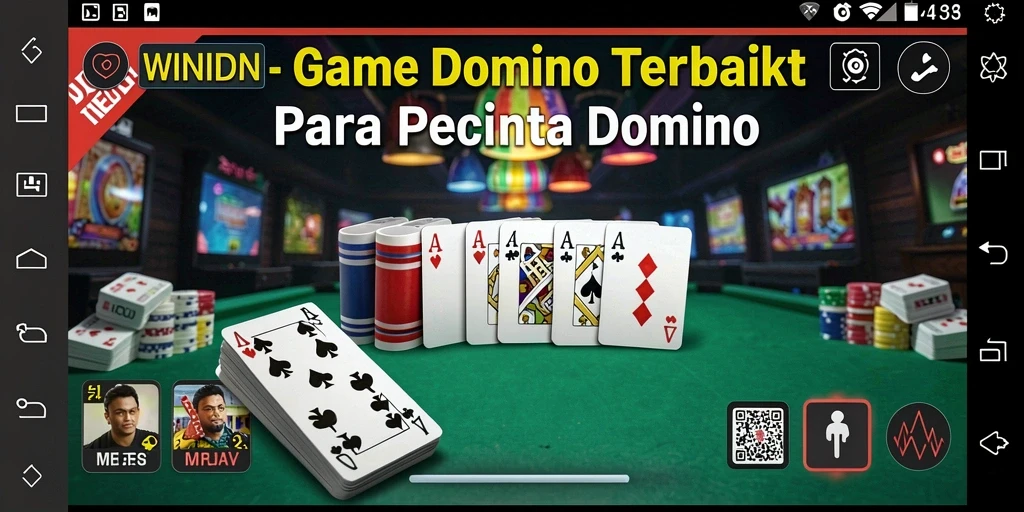 Tampilan gameplay WINIDN dengan suasana permainan domino yang seru.
