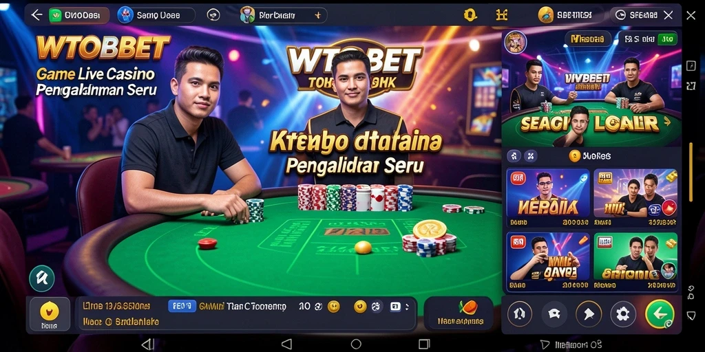 Tampilan gameplay menarik dari aplikasi Live Casino WTOBET.