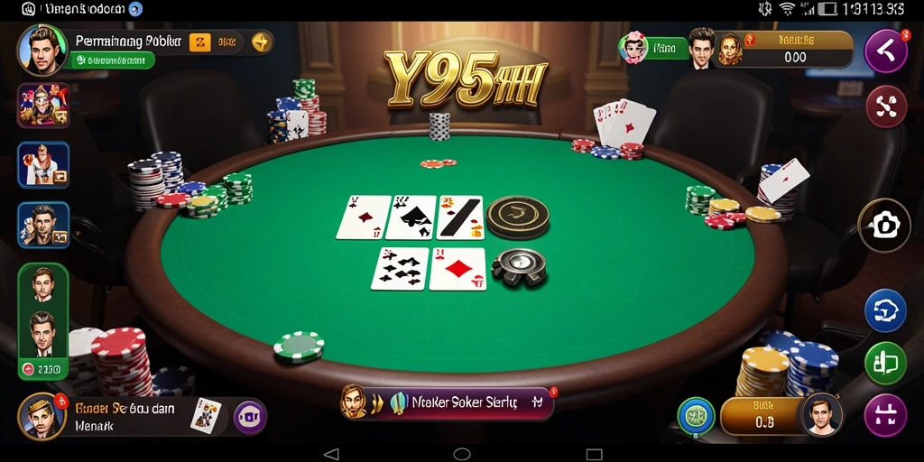 Tampilan gameplay Poker yang seru dan menarik di Y89.
