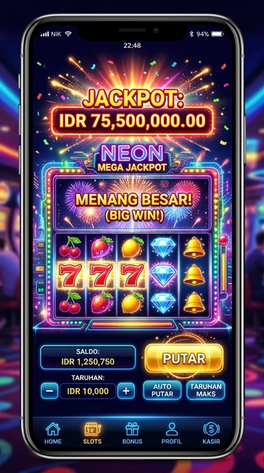 Tampilan antarmuka pengguna v98 yang menarik dan mudah digunakan.